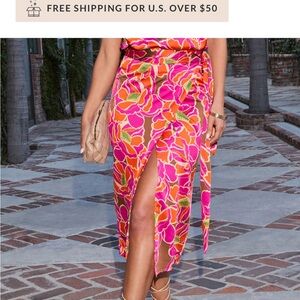 Vici Vibrant Floral Maxi Skirt
